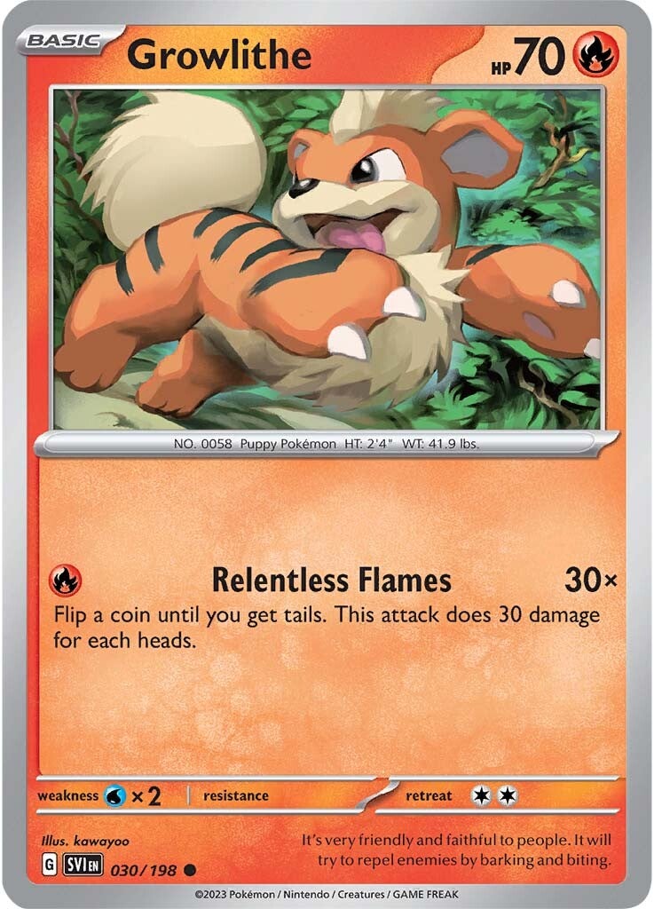 Growlithe (030/198) [Scarlet & Violet: Base Set] | Good Games Cannington