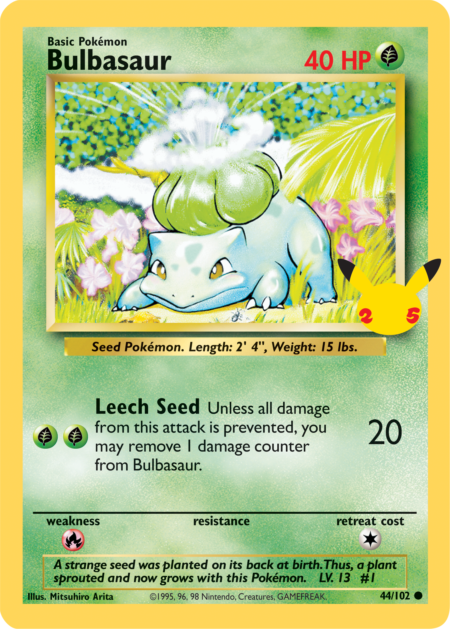 Bulbasaur (44/102) (Jumbo Card) [First Partner Pack] | Good Games Cannington