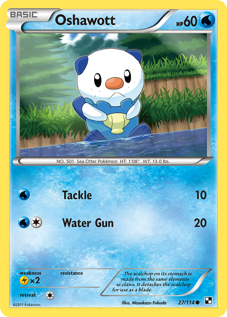 Oshawott (27/114) [Black & White: Base Set] | Good Games Cannington