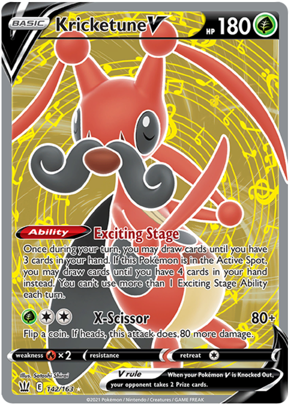 Kricketune V (142/163) [Sword & Shield: Battle Styles] | Good Games Cannington