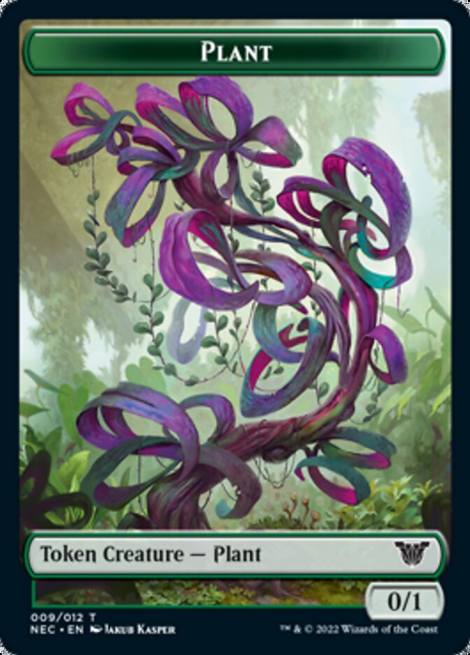 Plant // Treasure Double-Sided Token [Kamigawa: Neon Dynasty Commander Tokens] | Good Games Cannington