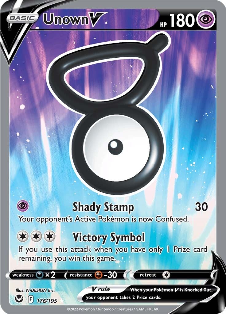 Unown V (176/195) [Sword & Shield: Silver Tempest] | Good Games Cannington