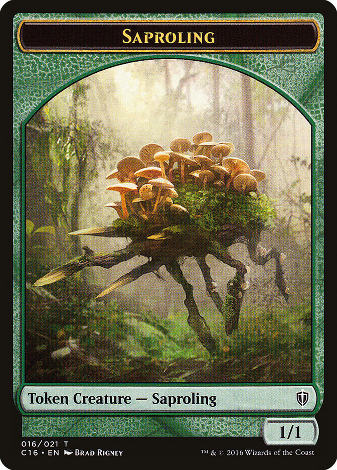 Saproling (016) // Spirit (006) Double-Sided Token [Commander 2016 Tokens] | Good Games Cannington