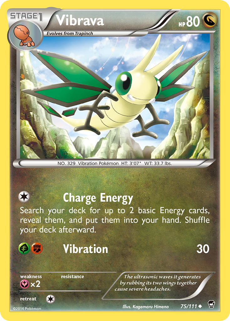 Vibrava (75/111) [XY: Furious Fists] | Good Games Cannington