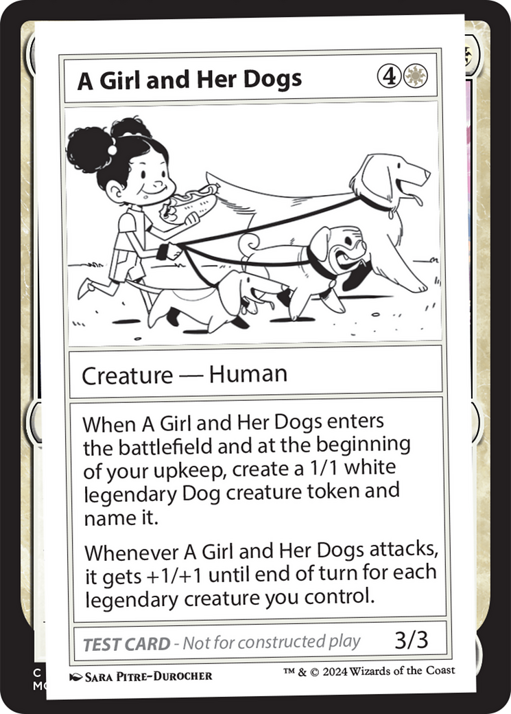 A Girl and Her Dogs [Mystery Booster 2 Playtest Cards] | Good Games Cannington
