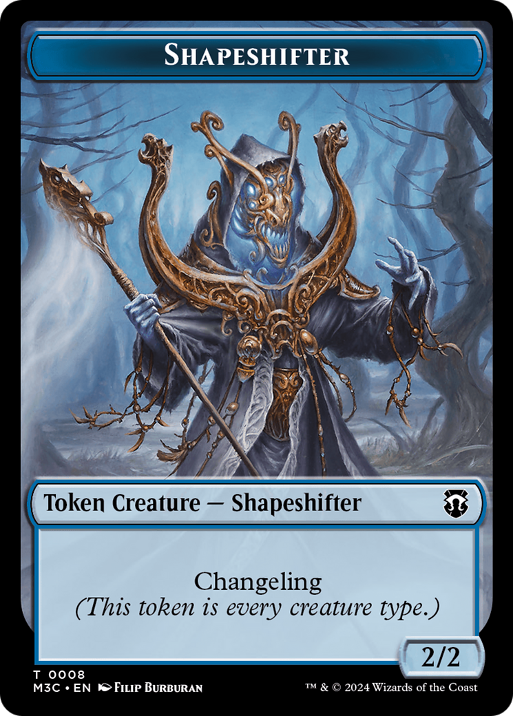 Dragon // Shapeshifter (0008) Double-Sided Token [Modern Horizons 3 Commander Tokens] | Good Games Cannington
