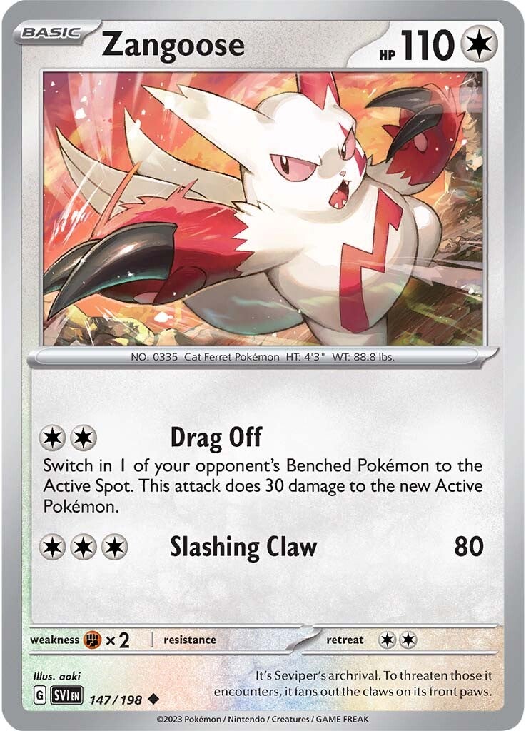 Zangoose (147/198) [Scarlet & Violet: Base Set] | Good Games Cannington