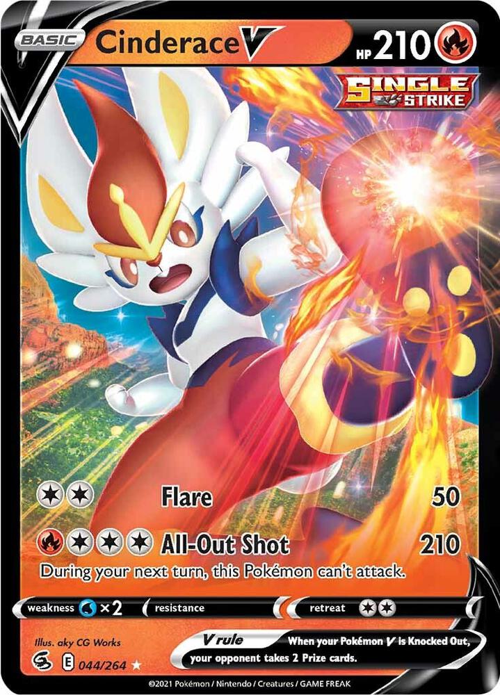 Cinderace V 044/264 (SWSH08: Fusion Strike)  - Holofoil | Good Games Cannington