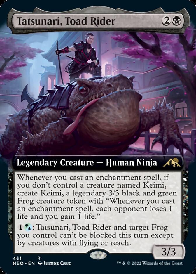 Tatsunari, Toad Rider (Extended Art) [Kamigawa: Neon Dynasty] | Good Games Cannington