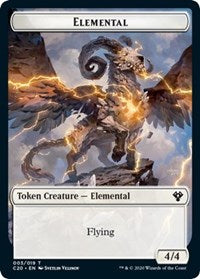 Elemental (003) // Soldier Double-Sided Token [Commander 2020 Tokens] | Good Games Cannington