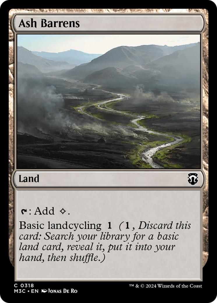 Ash Barrens (Ripple Foil) [Modern Horizons 3 Commander] | Good Games Cannington