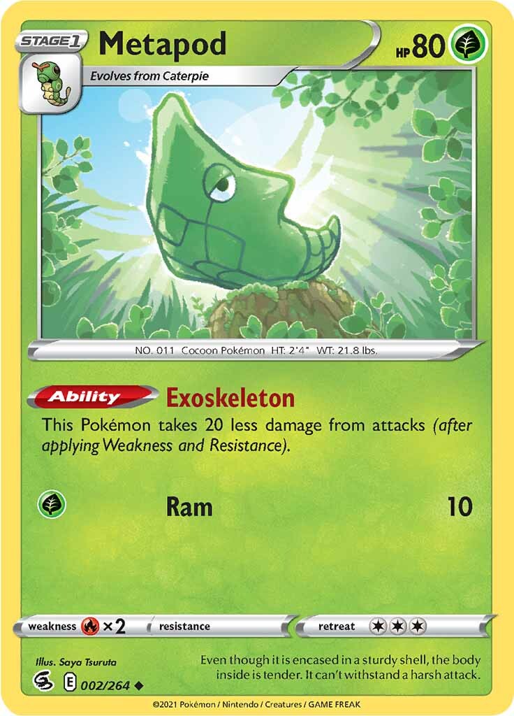 Metapod (002/264) [Sword & Shield: Fusion Strike] | Good Games Cannington