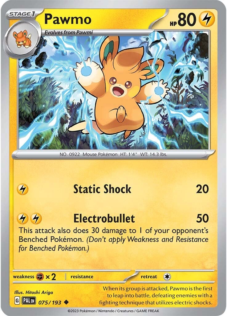 Pawmo (075/193) [Scarlet & Violet: Paldea Evolved] | Good Games Cannington