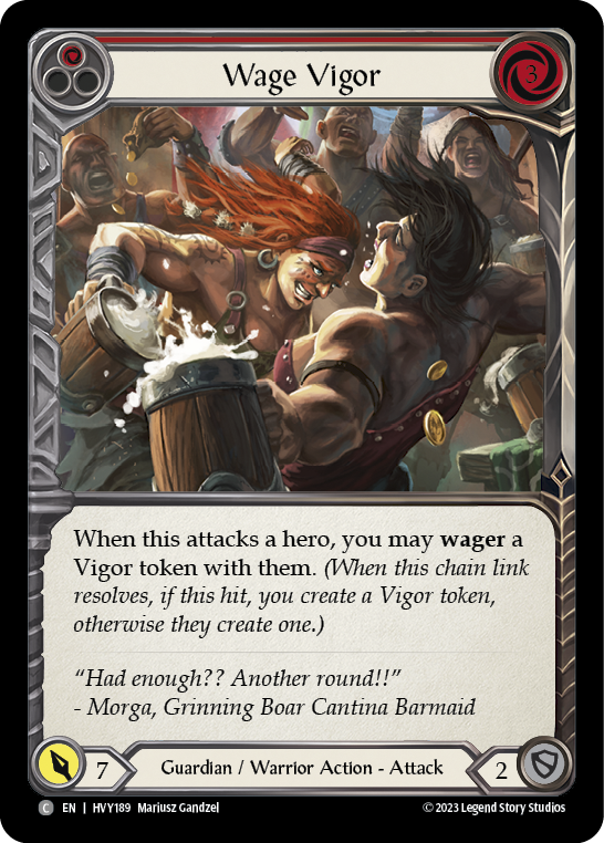 Wage Vigor (Red) [HVY189] (Heavy Hitters)  Rainbow Foil | Good Games Cannington