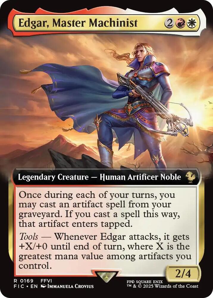 Edgar, Master Machinist 169 (Commander: FINAL FANTASY)  - Extended Art Foil | Good Games Cannington