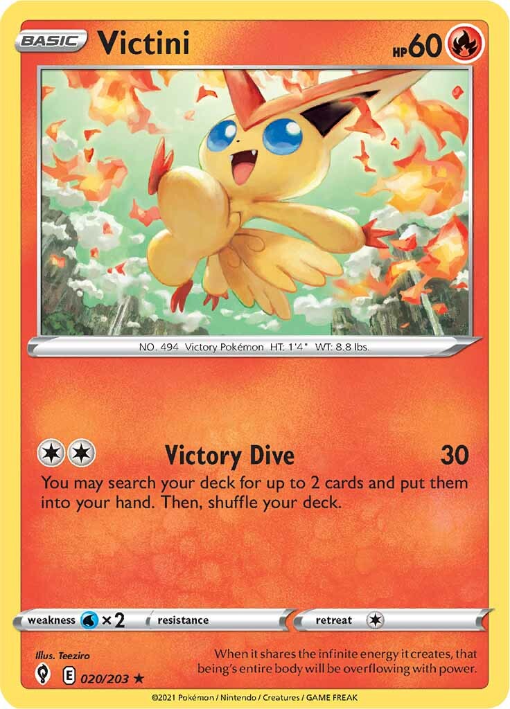 Victini (020/203) [Sword & Shield: Evolving Skies] | Good Games Cannington