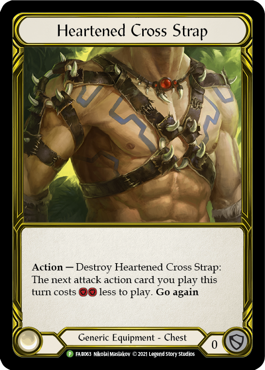 Heartened Cross Strap (Golden) [FAB063] (Promo)  Cold Foil | Good Games Cannington