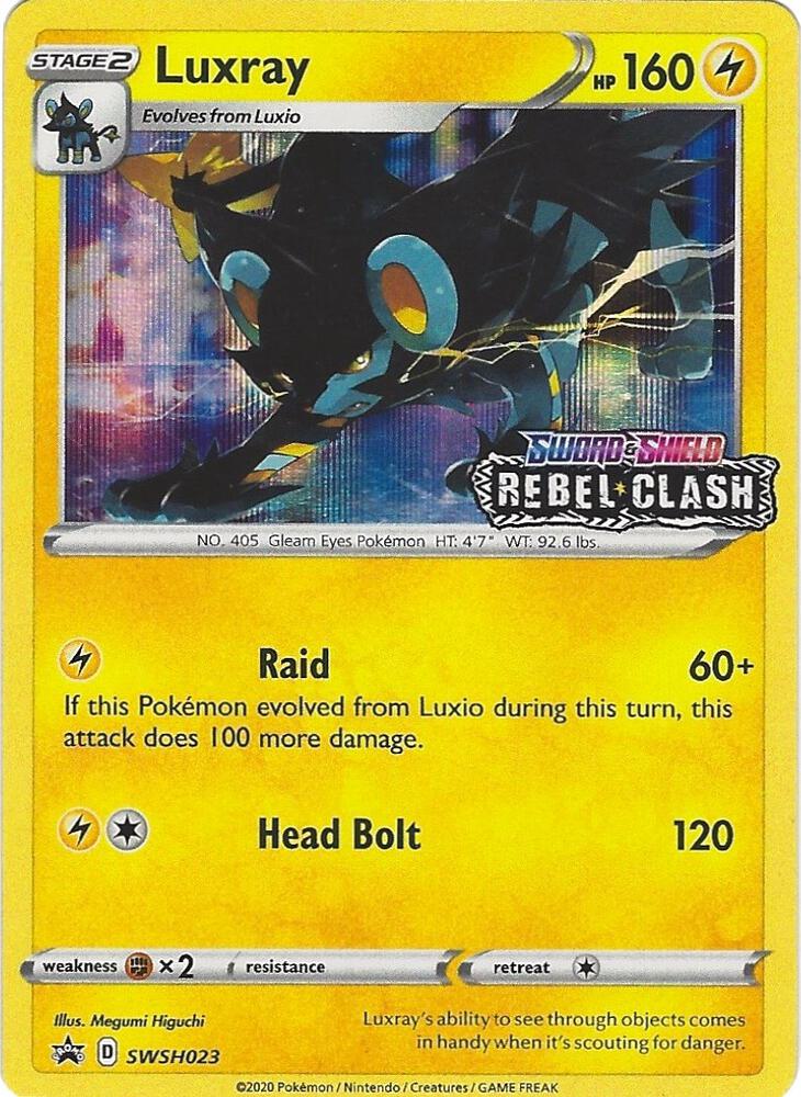 Luxray Prerelease SWSH023 (SWSH: Sword & Shield Promo Cards)  - Holofoil | Good Games Cannington