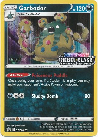 Garbodor (SWSH025) (Staff Prerelease Promo) [Sword & Shield: Black Star Promos] | Good Games Cannington
