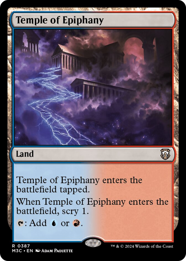 Temple of Epiphany (Ripple Foil) [Modern Horizons 3 Commander] | Good Games Cannington