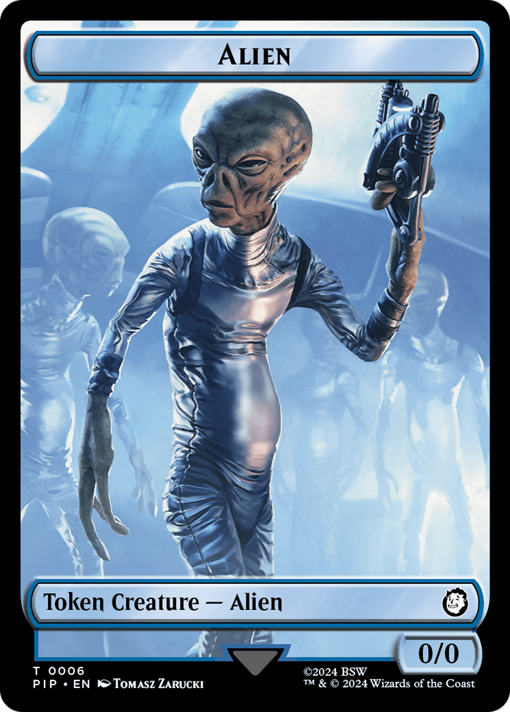 Alien // Clue Double-Sided Token [Fallout Tokens] | Good Games Cannington