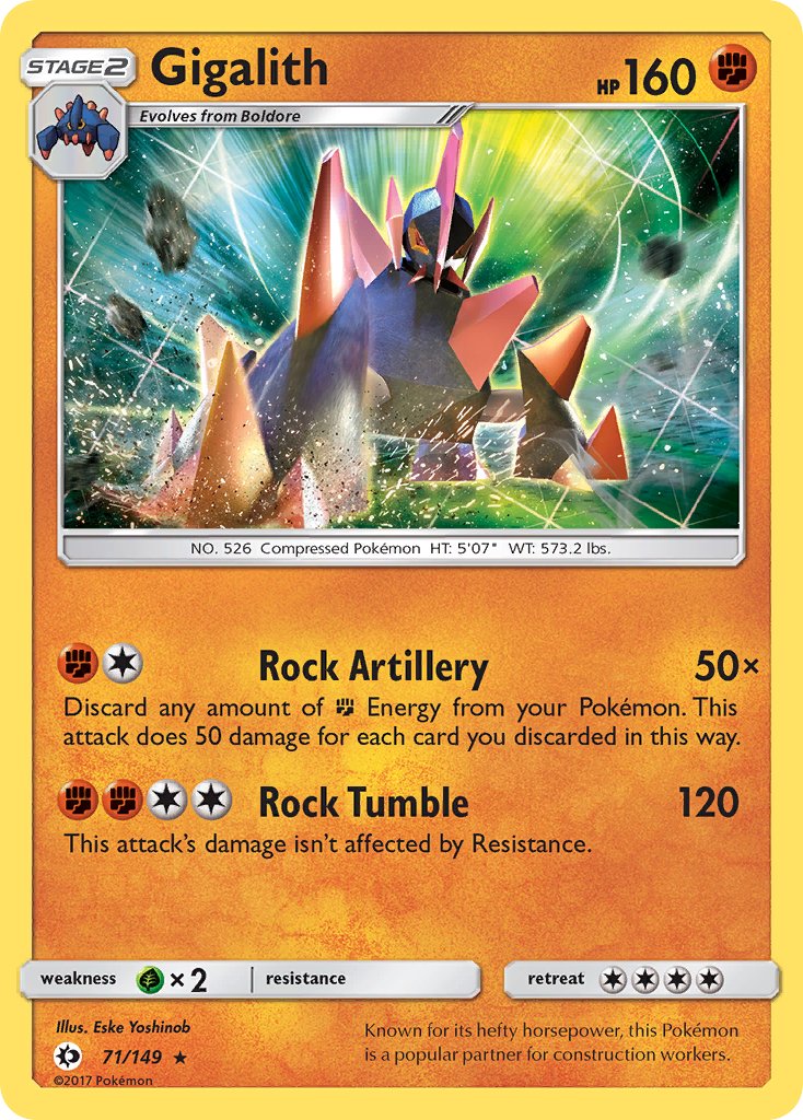 Gigalith (71/149) (Cosmos Holo) (Blister Exclusive) [Sun & Moon: Base Set] | Good Games Cannington