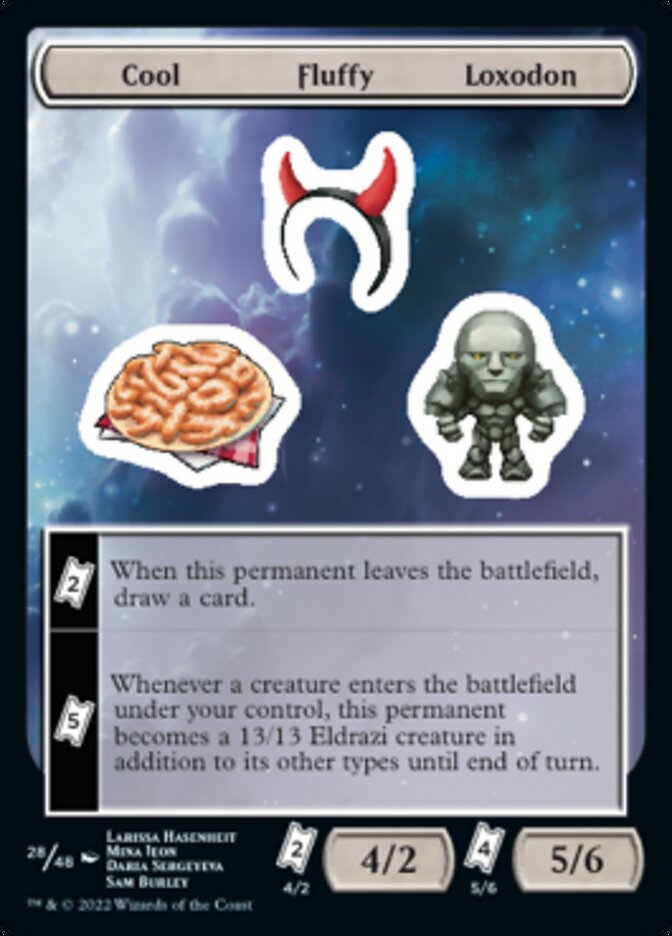 Cool Fluffy Loxodon [Unfinity Stickers] | Good Games Cannington