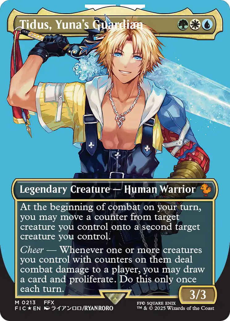 Tidus, Yuna's Guardian (Borderless) (Surge Foil) [FINAL FANTASY Commander] | Good Games Cannington