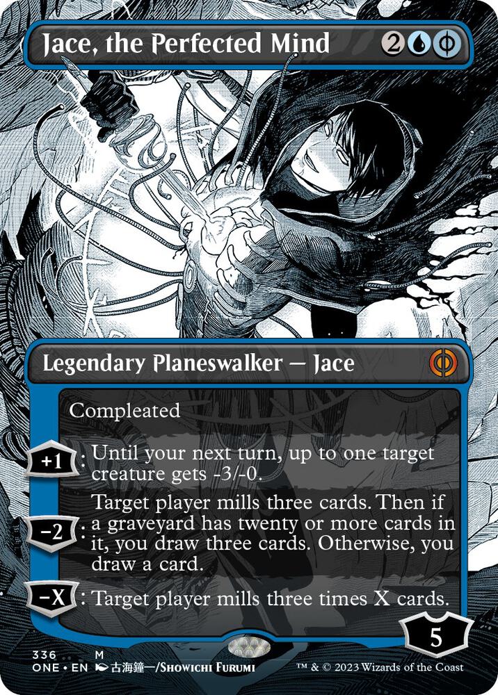 Jace, the Perfected Mind 336 (Phyrexia: All Will Be One)  - Borderless Foil | Good Games Cannington