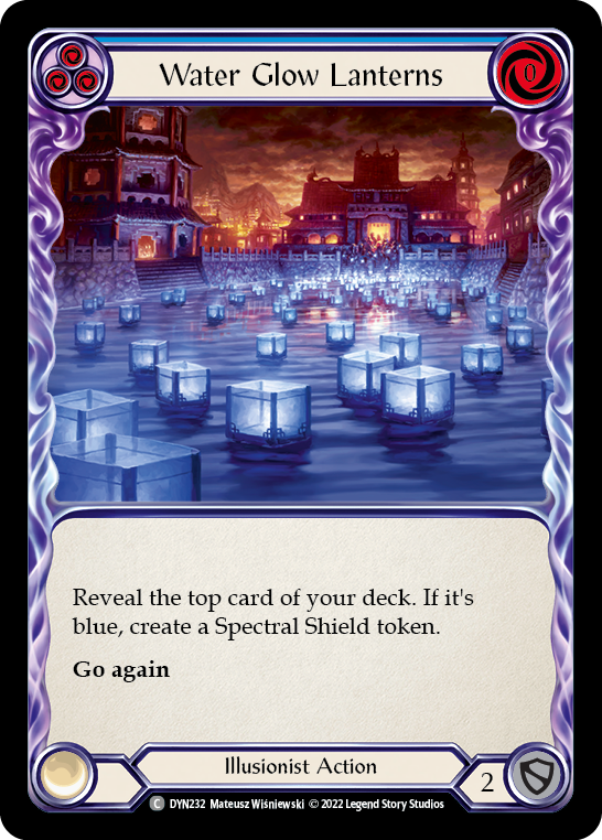 Water Glow Lanterns (Blue) [DYN232] (Dynasty)  Rainbow Foil | Good Games Cannington