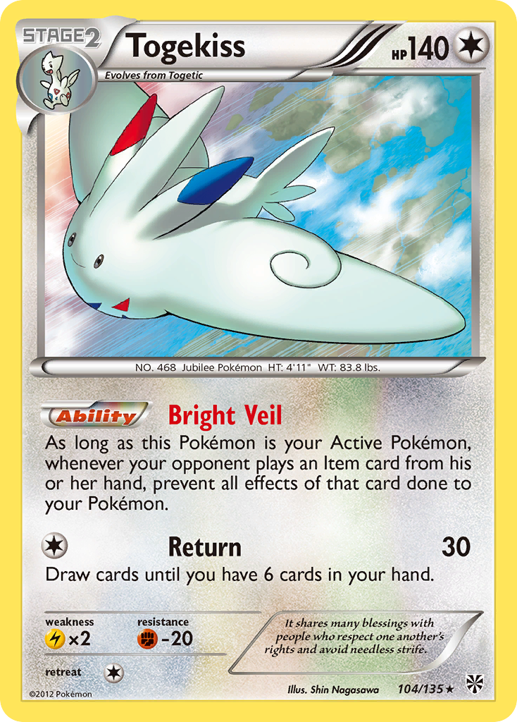 Togekiss (104/135) [Black & White: Plasma Storm] | Good Games Cannington