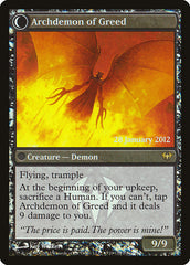 Ravenous Demon // Archdemon of Greed [Dark Ascension Prerelease Promos] | Good Games Cannington