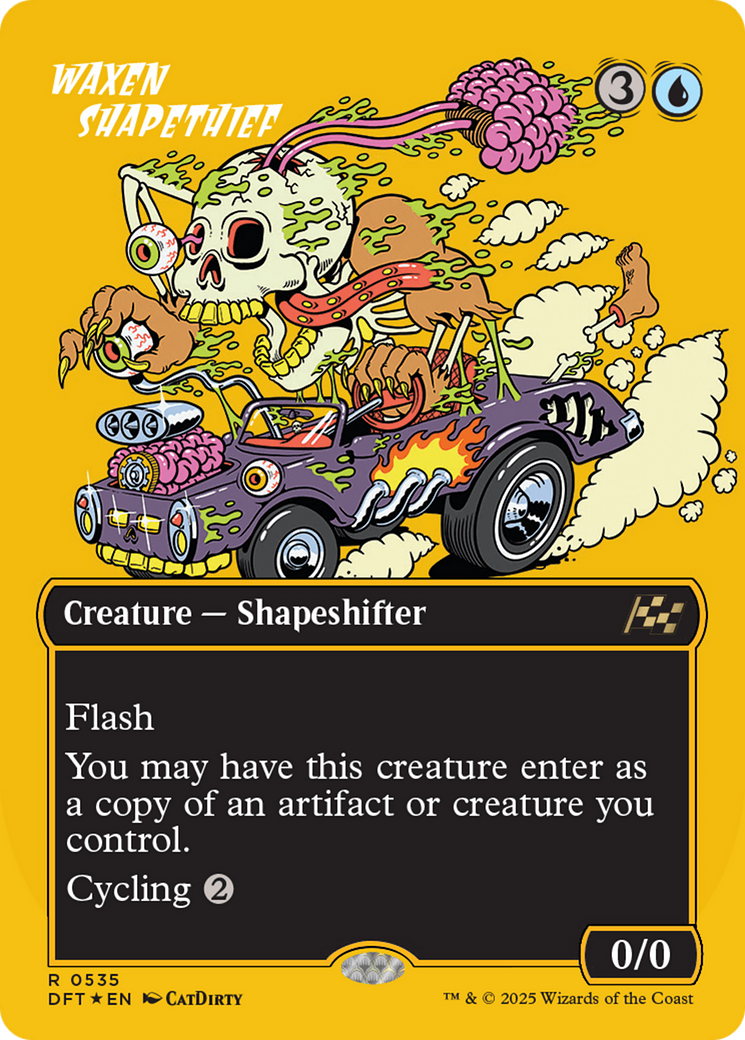 Waxen Shapethief (Borderless) (First-Place Foil) [Aetherdrift] | Good Games Cannington