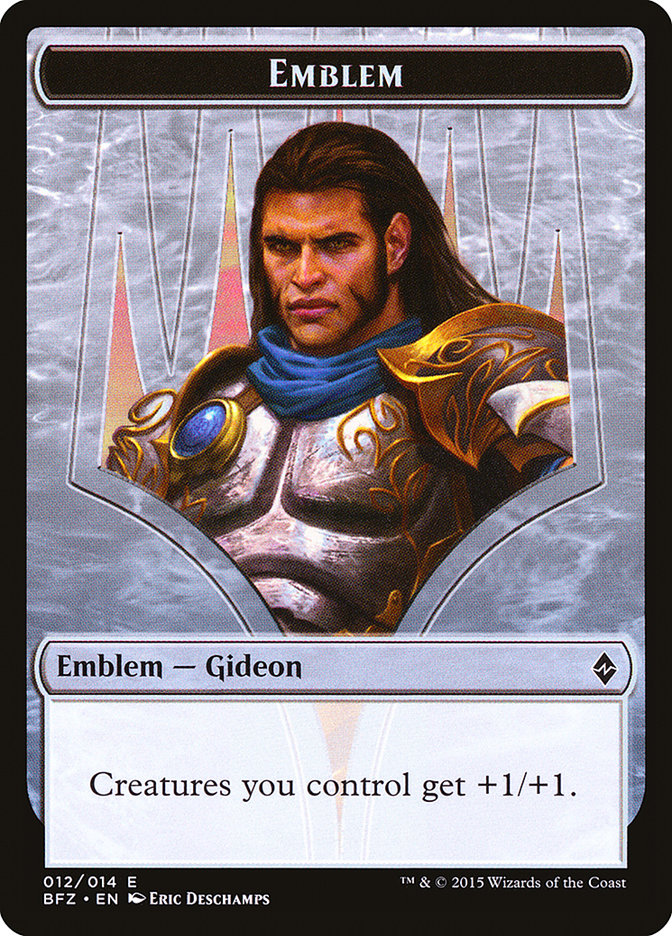 Gideon, Ally of Zendikar Emblem [Battle for Zendikar Tokens] | Good Games Cannington
