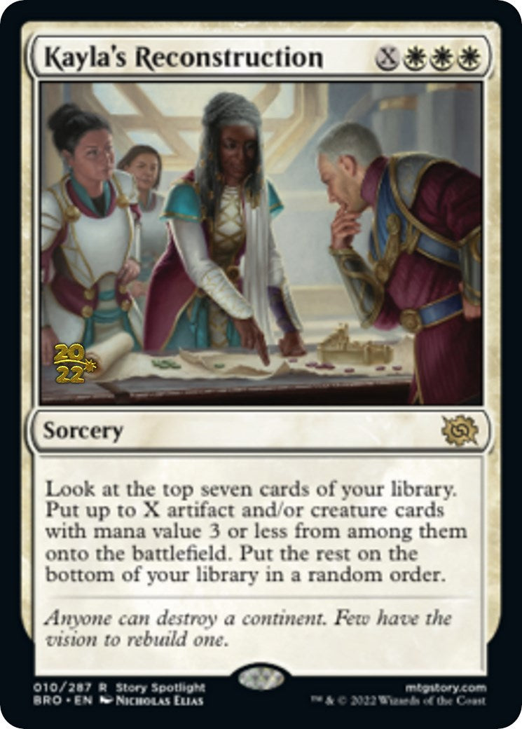 Kayla's Reconstruction [The Brothers' War Prerelease Promos] | Good Games Cannington