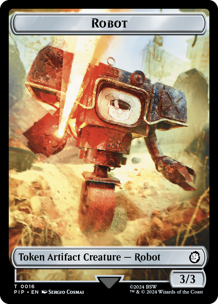 Junk // Robot Double-Sided Token [Fallout Tokens] | Good Games Cannington