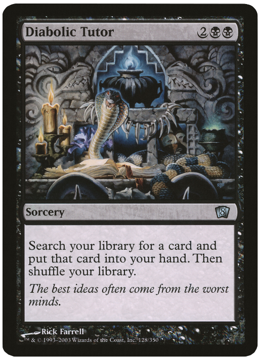 Diabolic Tutor (Oversized) [Eighth Edition Box Topper] | Good Games Cannington