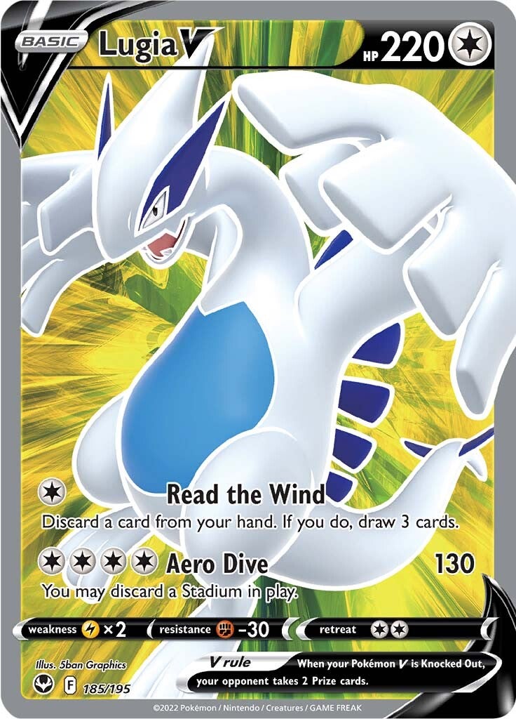 Lugia V (185/195) [Sword & Shield: Silver Tempest] | Good Games Cannington
