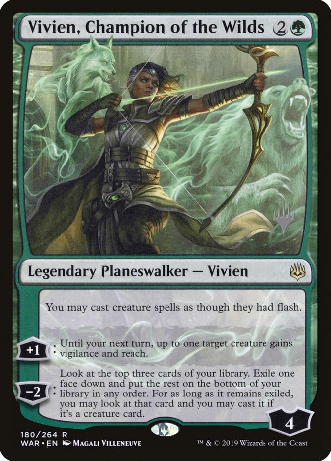 Vivien, Champion of the Wilds (Promo Pack) [War of the Spark Promos] | Good Games Cannington