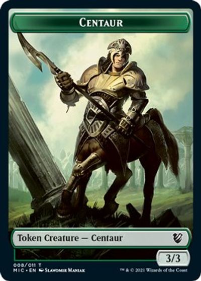 Centaur // Wolf Double-Sided Token [Innistrad: Midnight Hunt Commander Tokens] | Good Games Cannington