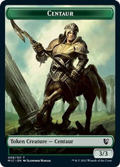 Centaur // Wolf Double-Sided Token [Innistrad: Midnight Hunt Commander Tokens] | Good Games Cannington