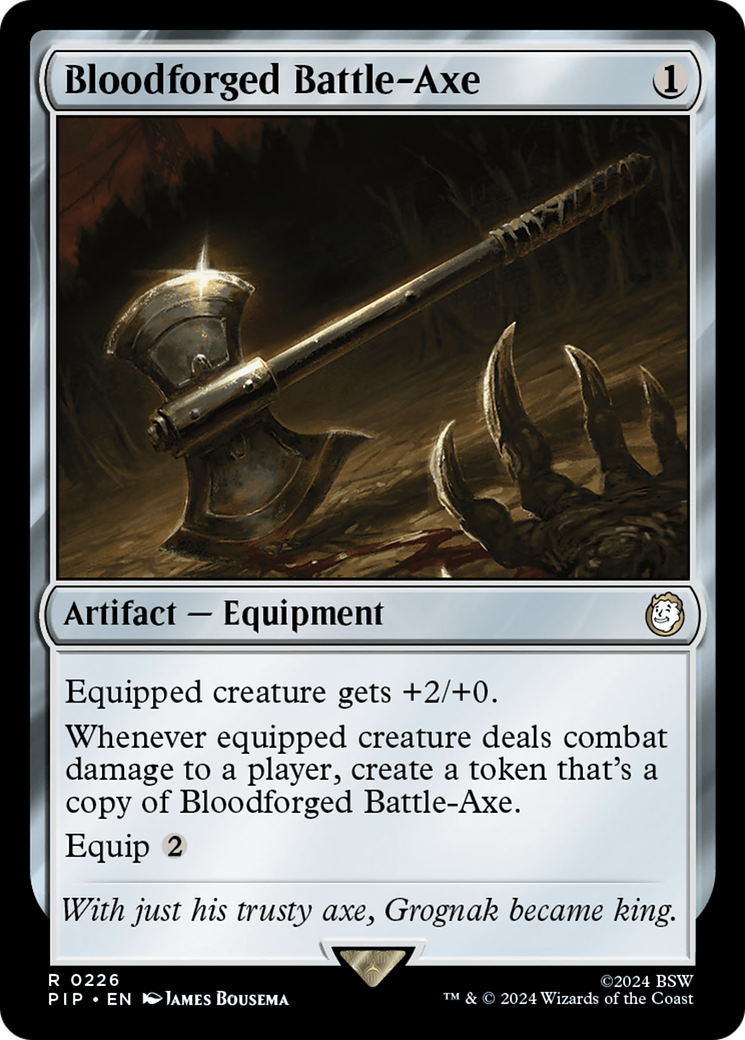 Bloodforged Battle-Axe [Fallout] | Good Games Cannington