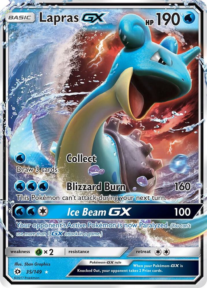 Lapras GX 35/149 (SM Base Set)  - Holofoil | Good Games Cannington