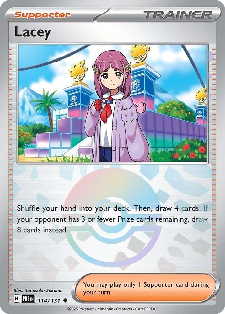 Lacey (114/131) (Poke Ball Pattern) [Scarlet & Violet: Prismatic Evolutions] | Good Games Cannington