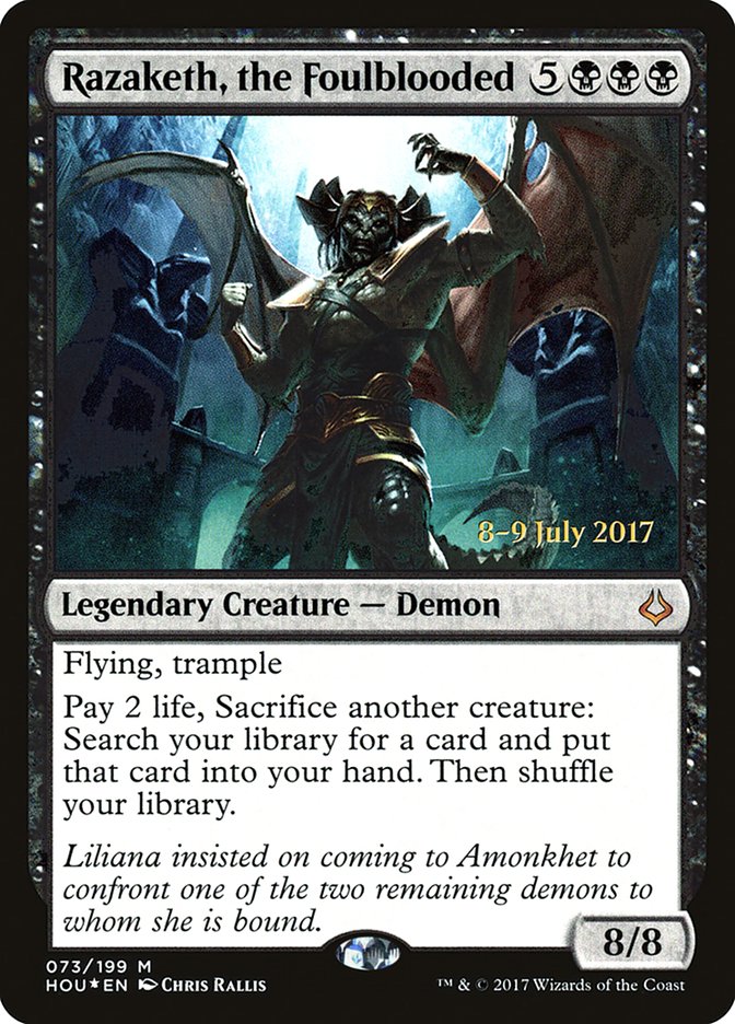 Razaketh, the Foulblooded [Hour of Devastation Prerelease Promos] | Good Games Cannington