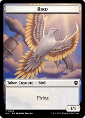 Storm Crow // Bird (003) Double-Sided Token [Bloomburrow Commander Tokens] | Good Games Cannington