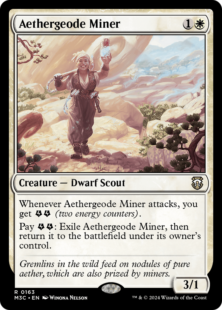 Aethergeode Miner (Ripple Foil) [Modern Horizons 3 Commander] | Good Games Cannington