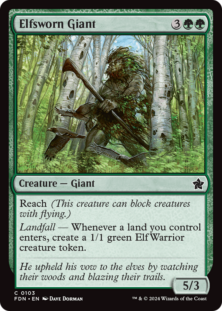 Elfsworn Giant [Foundations] | Good Games Cannington