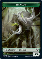 Frog Lizard // Elephant Double-Sided Token [Commander 2021 Tokens] | Good Games Cannington