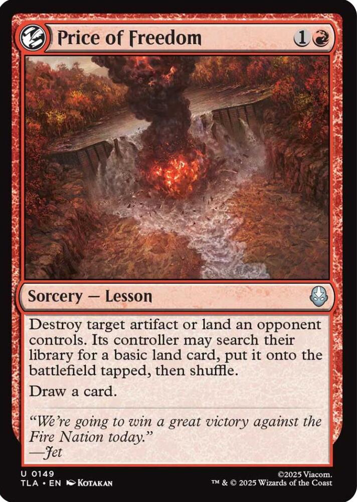 Price of Freedom 149 (Avatar: The Last Airbender)  - Foil | Good Games Cannington